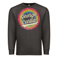 Smoke george carlin   retro rainbow faded style Premium Sweatshirt - artisFamous