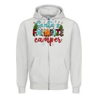 Dove Grey santa s favorite camper Zipper Hoodie - JahusDesignShop