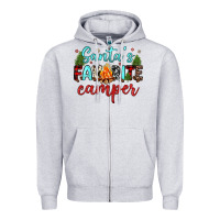 Heather Grey santa s favorite camper Zipper Hoodie - JahusDesignShop