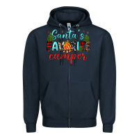 Navy santa s favorite camper Zipper Hoodie - JahusDesignShop