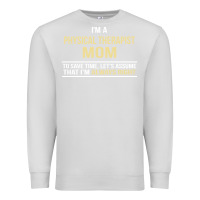 Dove Grey i'm a physical therapist mom, i'm always right Premium Sweatshirt - artisFamous