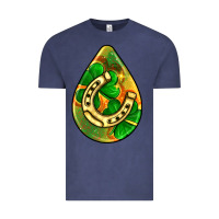 Vintage Denim st.patrick's teardrop earrings Vintage Tee - FaDigitalArtStudio