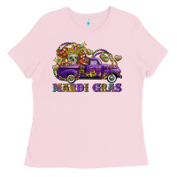 Mardi Gras Skull Truck Ladies Tee | Teevron