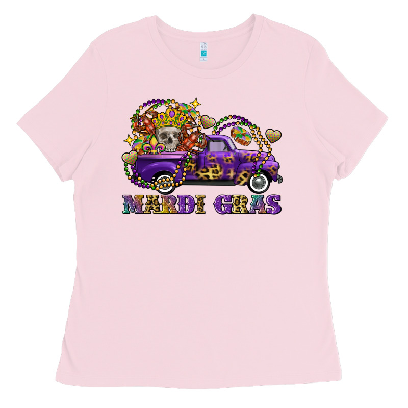 Mardi Gras Skull Truck Ladies Tee by FaDigitalArtStudio | Teevron