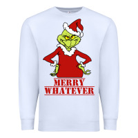 White Merry Whatever Grinch Premium Sweatshirt - artisFamous