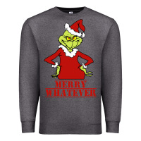 Charcoal Heather Merry Whatever Grinch Premium Sweatshirt - artisFamous