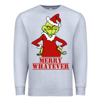 Heather Grey Merry Whatever Grinch Premium Sweatshirt - artisFamous