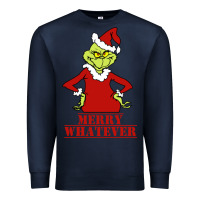 Navy Merry Whatever Grinch Premium Sweatshirt - artisFamous