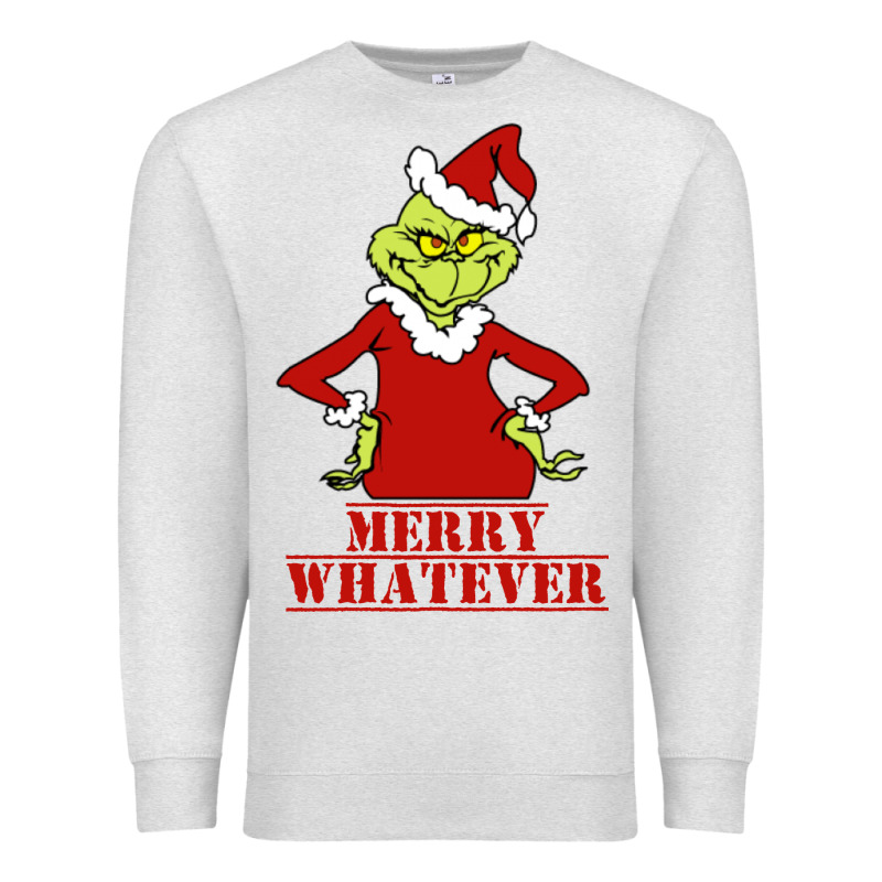 Merry Whatever Grinch Premium Sweatshirt by artisFamous | Teevron