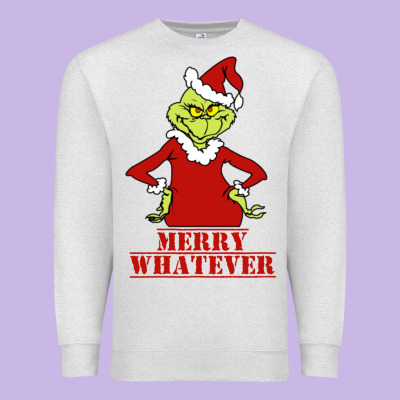 Merry Whatever Grinch Premium Sweatshirt Designed By Artisfamous