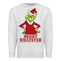 Oatmeal Heather Merry Whatever Grinch Premium Sweatshirt - artisFamous