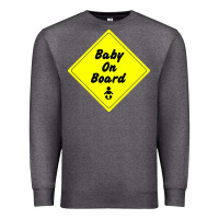 Charcoal Heather baby on board Premium Sweatshirt - artisFamous