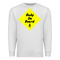 Oatmeal Heather baby on board Premium Sweatshirt - artisFamous