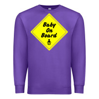 Purple baby on board Premium Sweatshirt - artisFamous