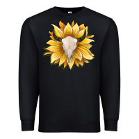 Black sunflower bull skull Premium Sweatshirt - JahusDesignShop