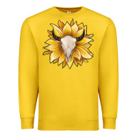Lemon sunflower bull skull Premium Sweatshirt - JahusDesignShop