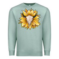 Seafoam sunflower bull skull Premium Sweatshirt - JahusDesignShop