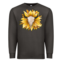 Smoke sunflower bull skull Premium Sweatshirt - JahusDesignShop