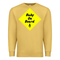 Antique Gold baby on board Premium Sweatshirt - artisFamous