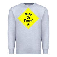 Heather Grey baby on board Premium Sweatshirt - artisFamous