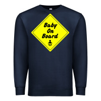 Navy baby on board Premium Sweatshirt - artisFamous