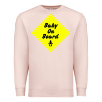 Pale Pink baby on board Premium Sweatshirt - artisFamous