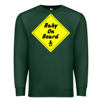 Sports Green baby on board Premium Sweatshirt - artisFamous