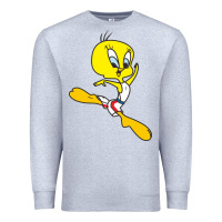 Heather Grey tweety bird Premium Sweatshirt - artisFamous