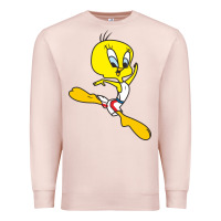 Pale Pink tweety bird Premium Sweatshirt - artisFamous