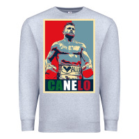 Heather Grey canelo alvarez mexican boxing Premium Sweatshirt - artisFamous