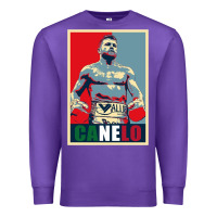 Purple canelo alvarez mexican boxing Premium Sweatshirt - artisFamous