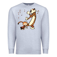 Heather Grey calvin dance party Premium Sweatshirt - artisFamous