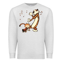 Oatmeal Heather calvin dance party Premium Sweatshirt - artisFamous