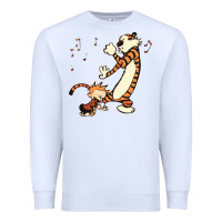 White calvin dance party Premium Sweatshirt - artisFamous