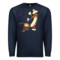 Navy calvin dance party Premium Sweatshirt - artisFamous