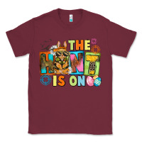 Burgundy The hunt is on Easter Day Classic Tee - CowGirlArtShop