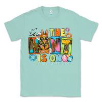 Seafoam The hunt is on Easter Day Classic Tee - CowGirlArtShop