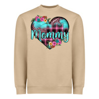 Mushroom mommy leopard turquoise heart Heavyweight Sweatshirt - JahusDesignShop