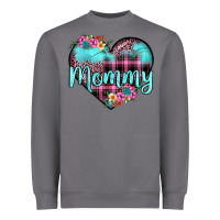 Storm mommy leopard turquoise heart Heavyweight Sweatshirt - JahusDesignShop