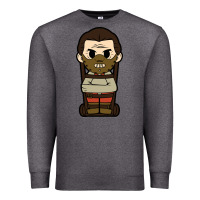 Charcoal Heather hannibal lecter chibi Premium Sweatshirt - artisFamous