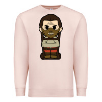 Pale Pink hannibal lecter chibi Premium Sweatshirt - artisFamous