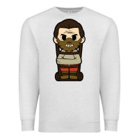 Oatmeal Heather hannibal lecter chibi Premium Sweatshirt - artisFamous