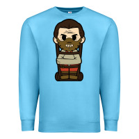 Ocean Blue hannibal lecter chibi Premium Sweatshirt - artisFamous