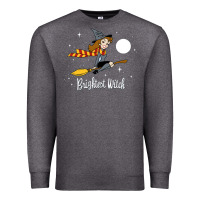 Charcoal Heather brightest witch Premium Sweatshirt - artisFamous