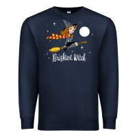 Navy brightest witch Premium Sweatshirt - artisFamous