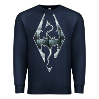 Navy skyrim Premium Sweatshirt - artisFamous