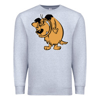Heather Grey smile mumbly muttley dog Premium Sweatshirt - artisFamous