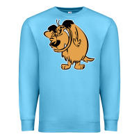 Ocean Blue smile mumbly muttley dog Premium Sweatshirt - artisFamous