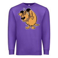 Purple smile mumbly muttley dog Premium Sweatshirt - artisFamous