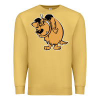 Antique Gold smile mumbly muttley dog Premium Sweatshirt - artisFamous